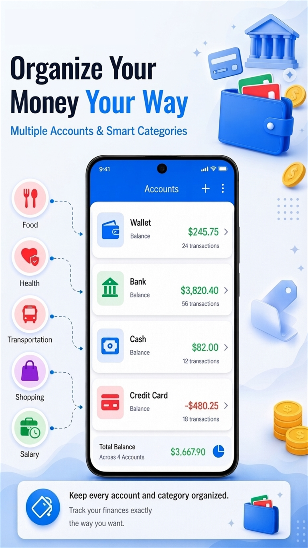 SaySpend – AI Voice Expense Tracker & Budget Planner Android app interface showing key features and user workflow view 4